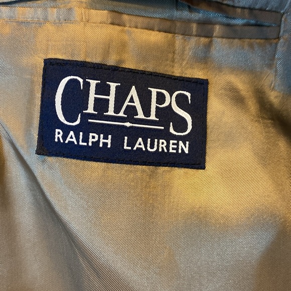 Vintage Chaps Ralph Lauren Men's Silk/Wool Blend‎ Suit Jacket Size 44L Brown Tan - Picture 6 of 9